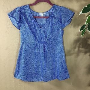 Banana Republic XS Polka Dot Satiny S/S Blouse